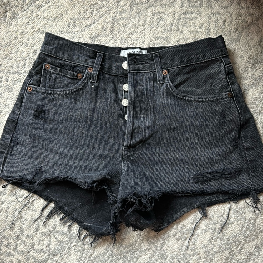 AGOLDE charcoal denim shorts